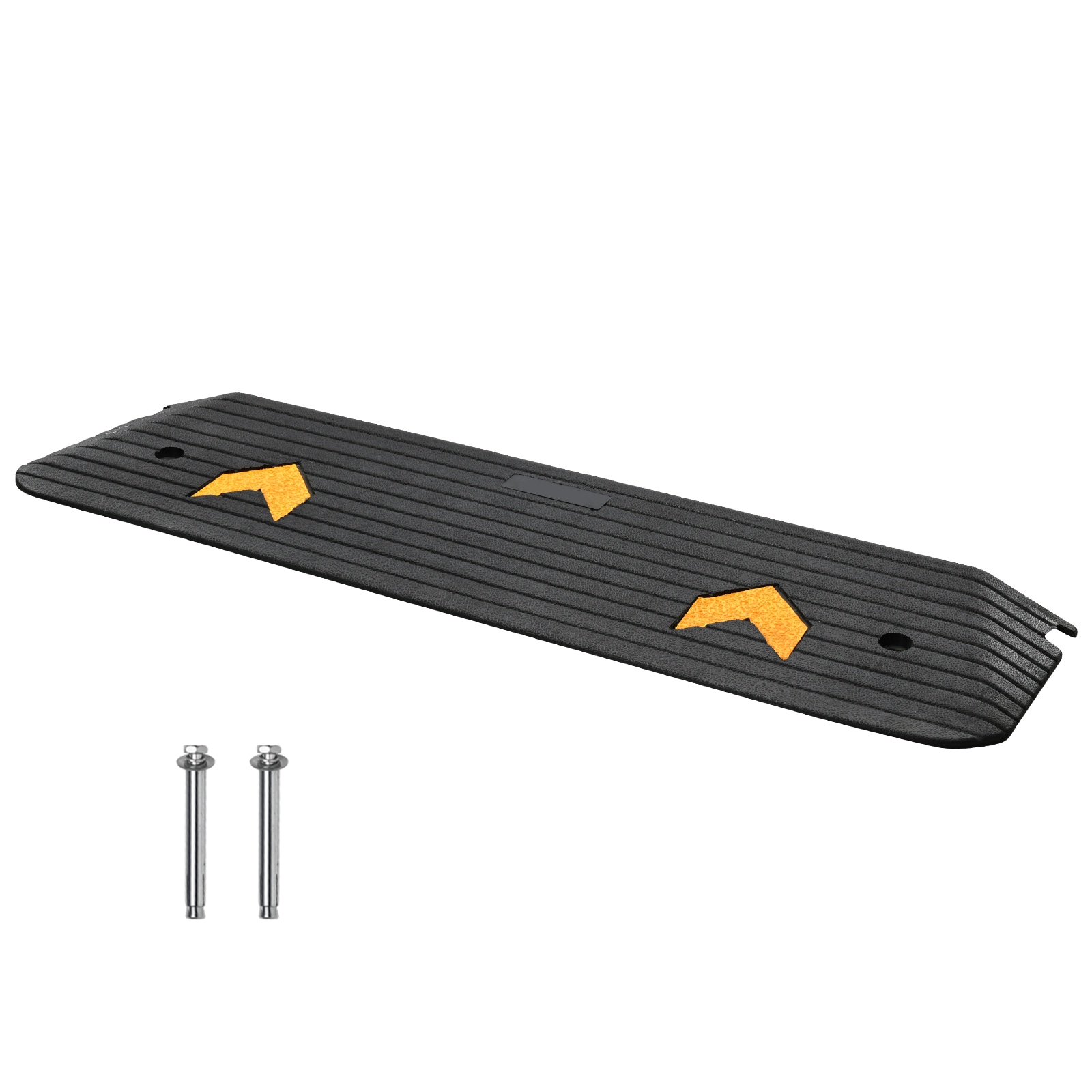 Upgraded Rubber Threshold Ramp, 1" Rise Wheelchair Ramp Doorway, Natural Curb Ramp Rated 33069 Lbs Load Capacity, Non-Slip Textured Surface Rubber Curb Ramp For Wheelchair And Scooter_voghion.com